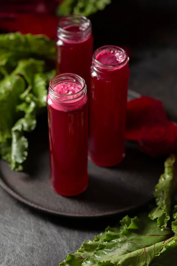 Jugo y shots concentrados de remolacha preparados como suplemento de nitratos para runners