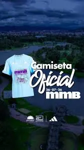 Camiseta oficial mmB 2026 en azul cielo con tecnología AEROREADY de Adidas patrocinador oficial