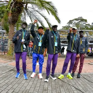Participantes durante la carrera 21K en Bogotá