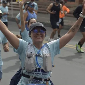Runners participan en los 10 kilómetros de la Media Maratón de Bogotá.