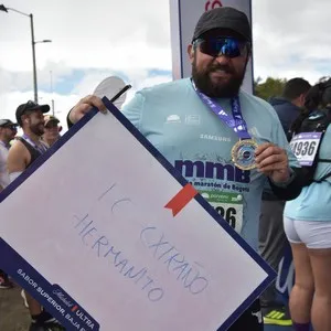 Atleta participa en los 21K de la Media Maratón de Bogotá.