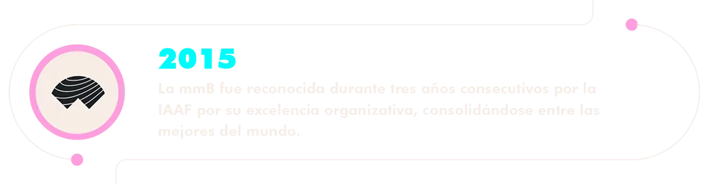 La mmB, tres años seguidos reconocida por la IAAF